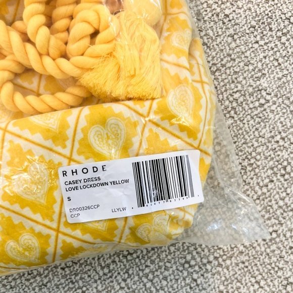 $435 NWT Rhode Casey Dress Lockdown Yellow Size Small - Picture 7 of 7